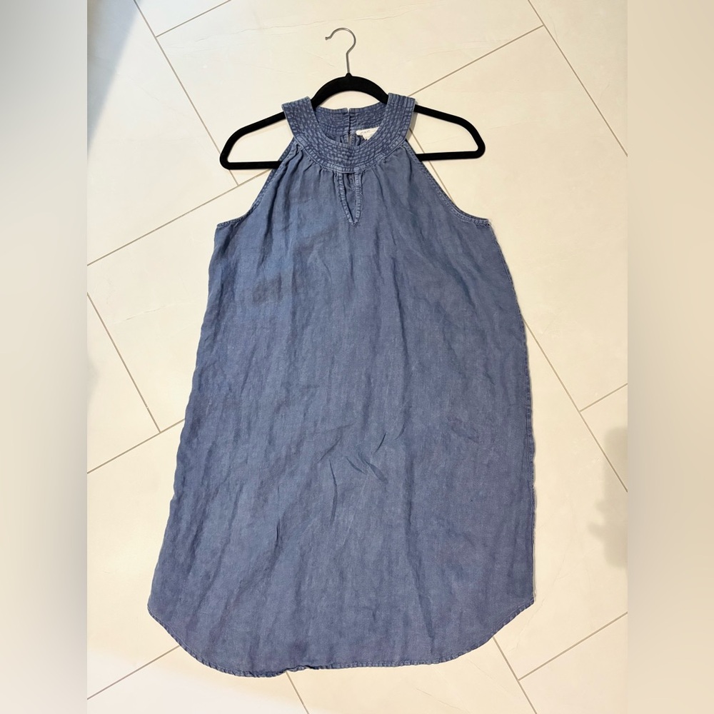 C&C California Linen Blouse in Soft Blue